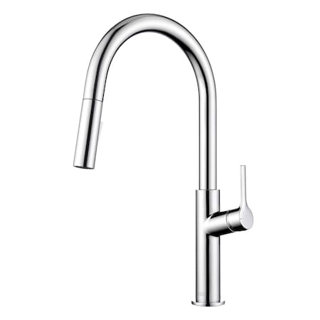 Kibi Fusion-T Single Handle Pull Down Kitchen Sink Faucet - Chrome KKF2018CH